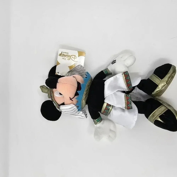 The Disney Store Globe Trotting Mickey Mouse Egyptian King Plush Beanie 8" NEW - Picture 3 of 6